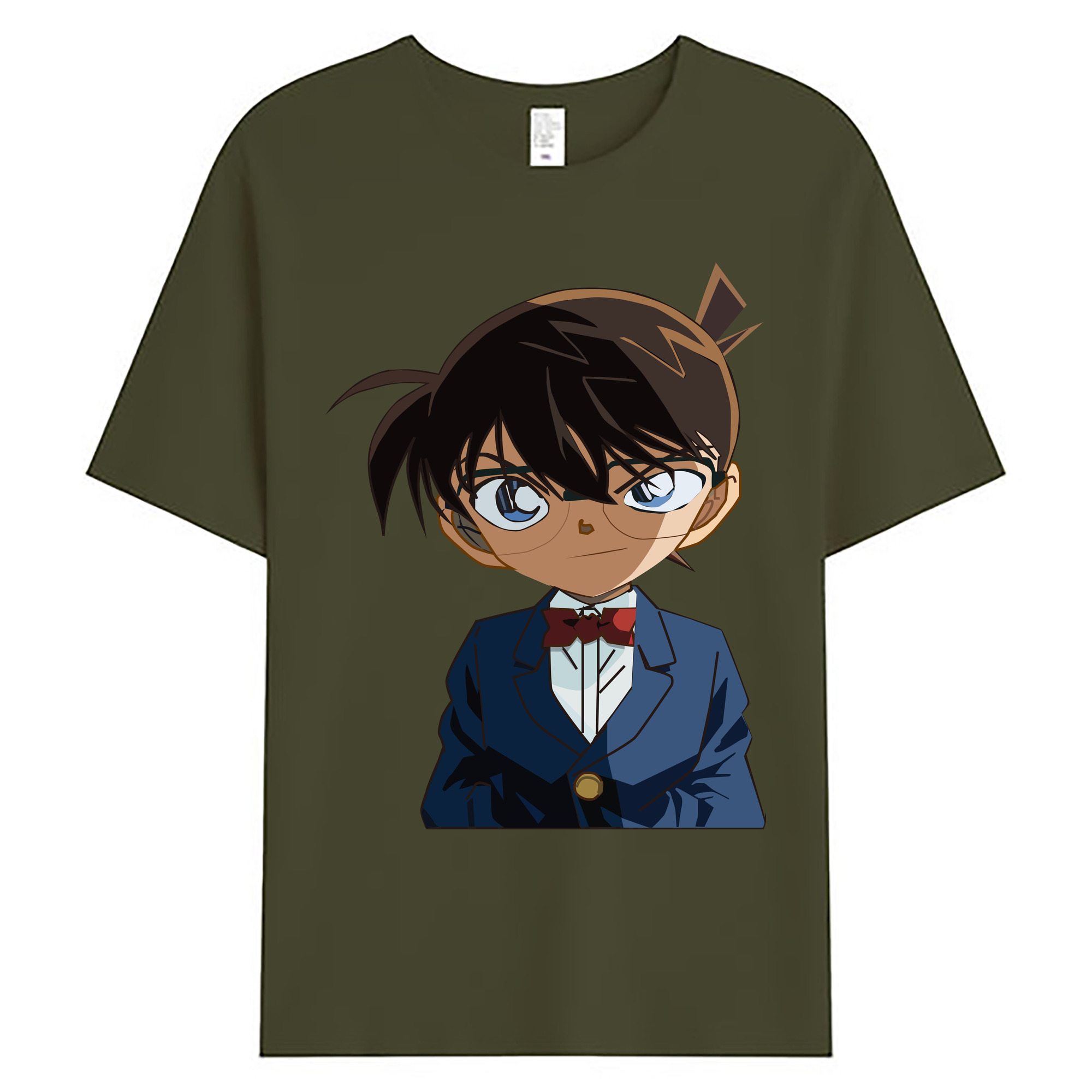（画像用） 名探偵コナン 江戸川 コナン Detective Conan Conan Edogawa 綿100％ メンズ半袖Tシャツ｜肌触りやわらか＆通気性